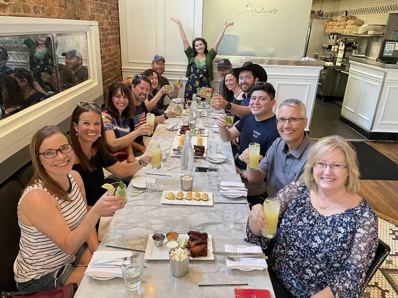 Tour group at merchants 2 in Nashville